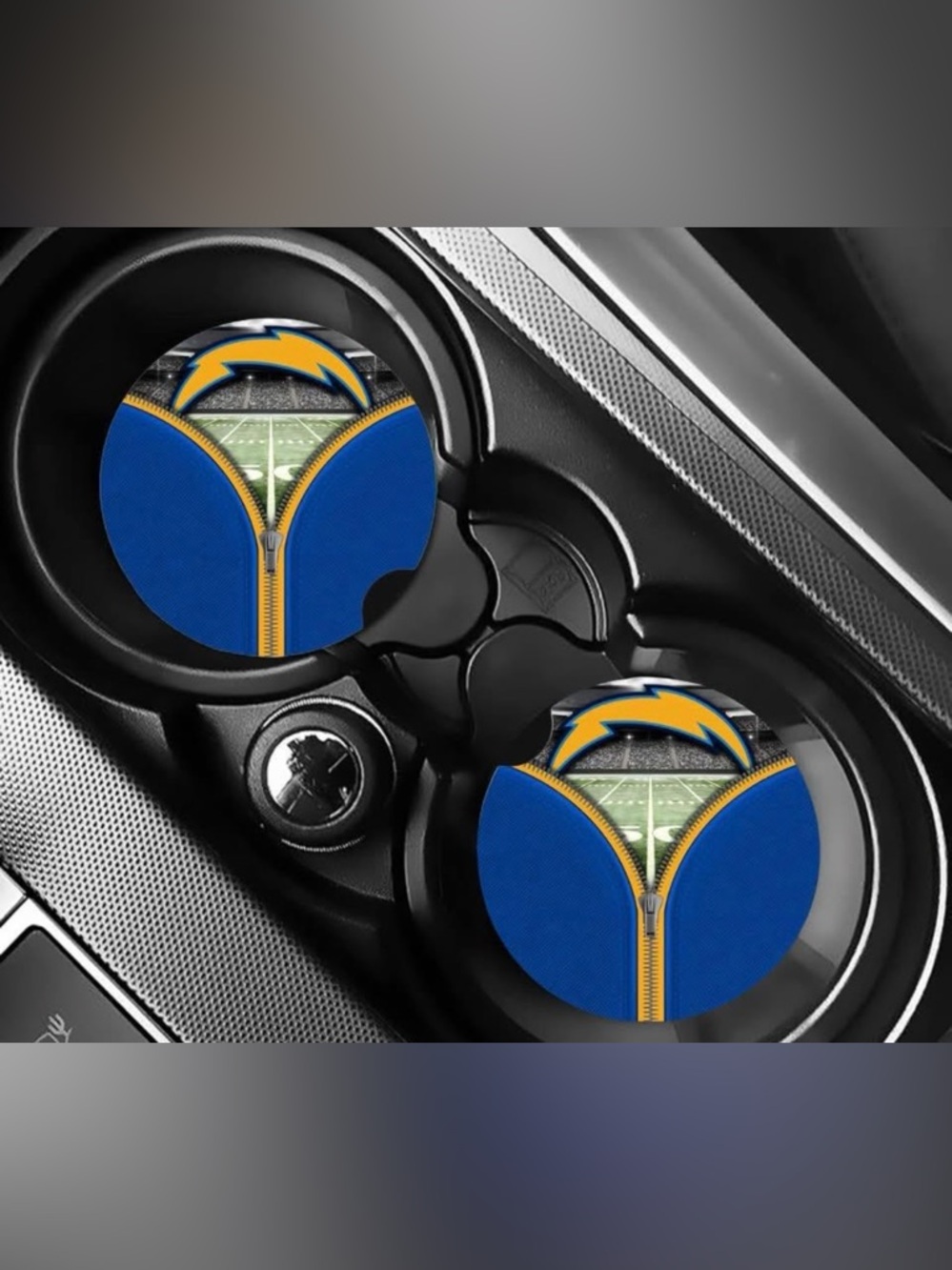 Los Angeles Chargers Car Coasters Absorbent Set of (2)